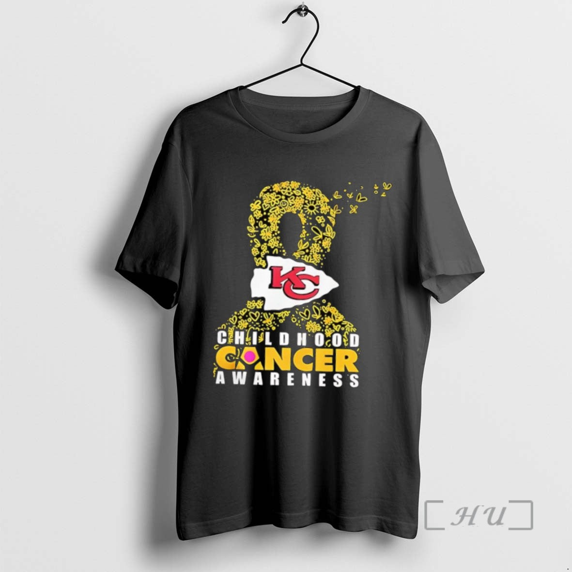 Trending Kansas City Chiefs Tackle Childhood Cancer Awareness Logo Tee Shirt Sweater