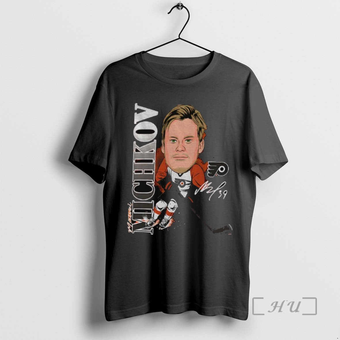 Trending Matvei Michkov Philadelphia Flyers Nhl Hockey Caricature Player Signature Tee Shirt Sweater