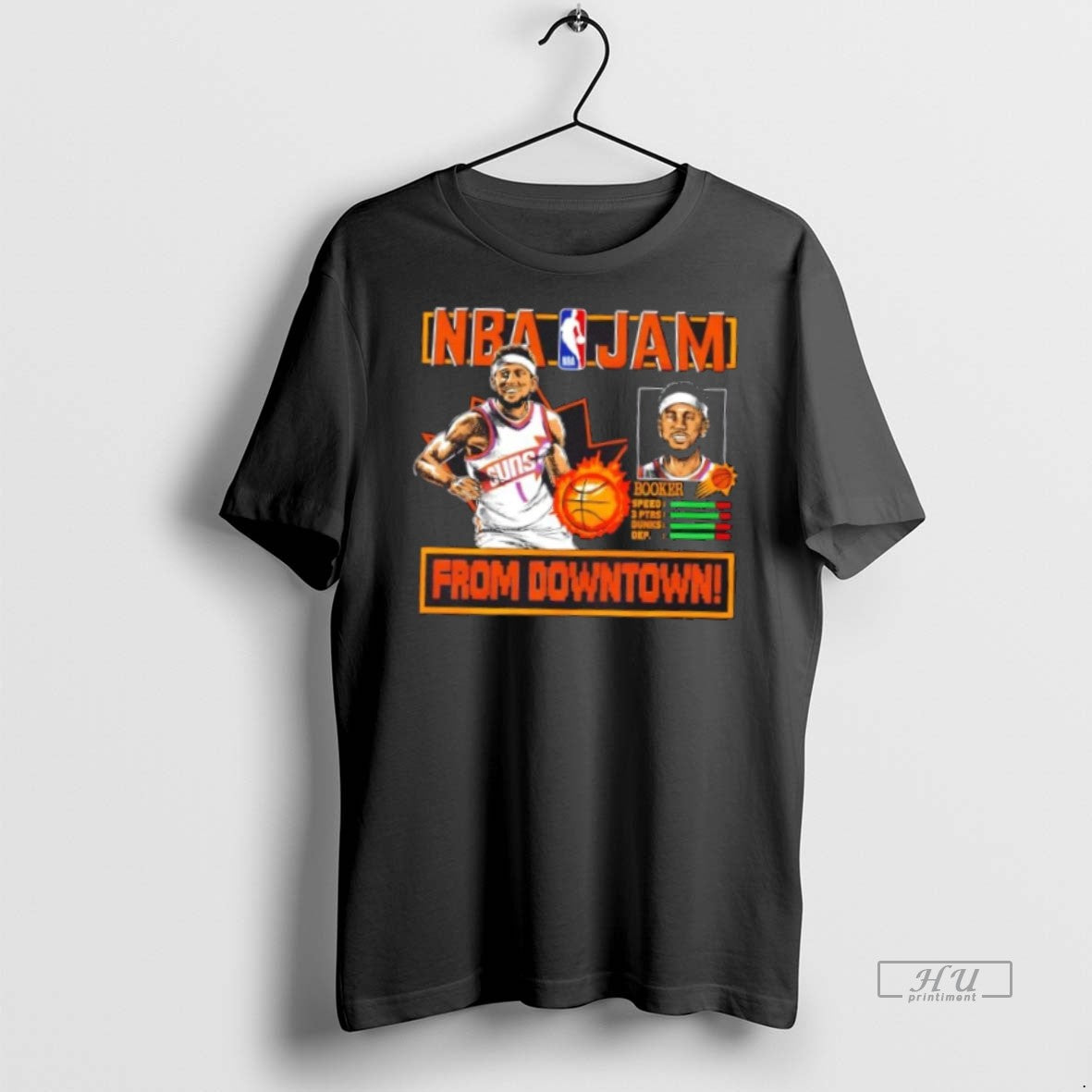 Trending Nba Jam Phoenix Suns Devin Booker From Downtown Graphic Tee Shirt Sweater
