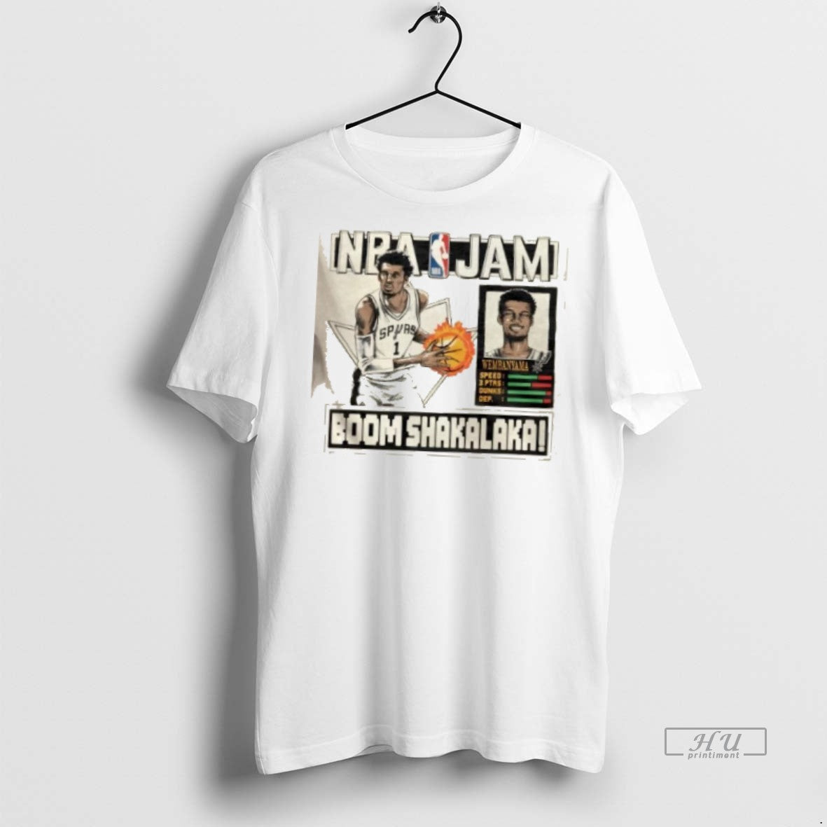 Trending Nba Jam San Antonio Spurs Victor Wembanyama Boom Shakalaka Graphic Tee Shirt Sweater