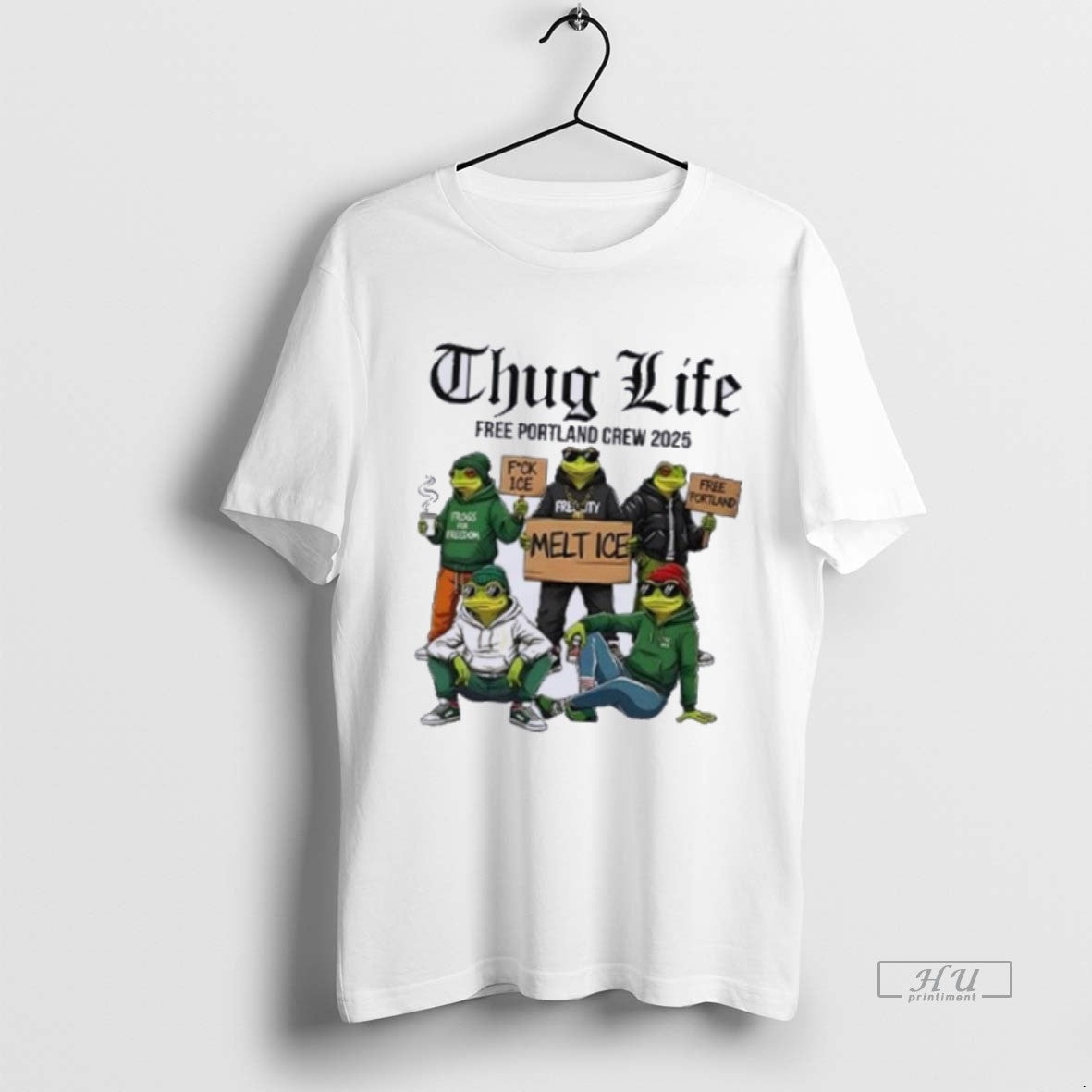 Trending Portland Frog Thug Life Free Portland Crew 2025 Graphic Tee Shirt Sweater