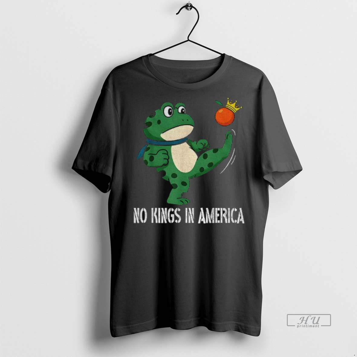 Trending Portland Frog No Kings In America Anti Trump Graphic Tee Shirt Sweater