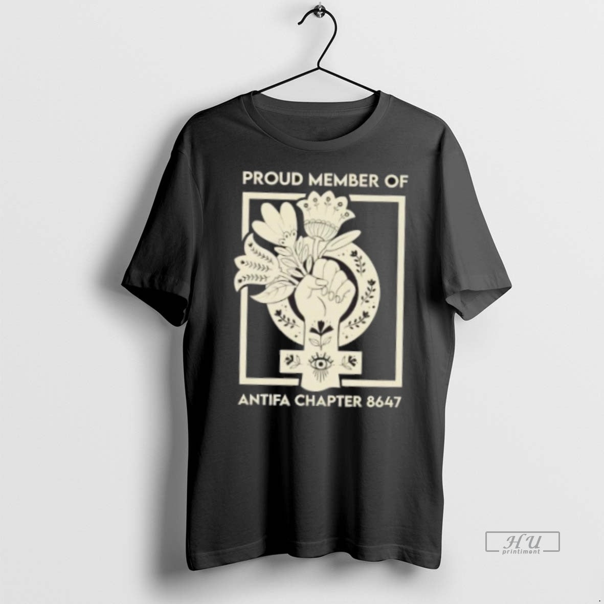 Trending Proud Member Of Antifa Chapter 8647 Floral Graphic Tee Shirt Sweater