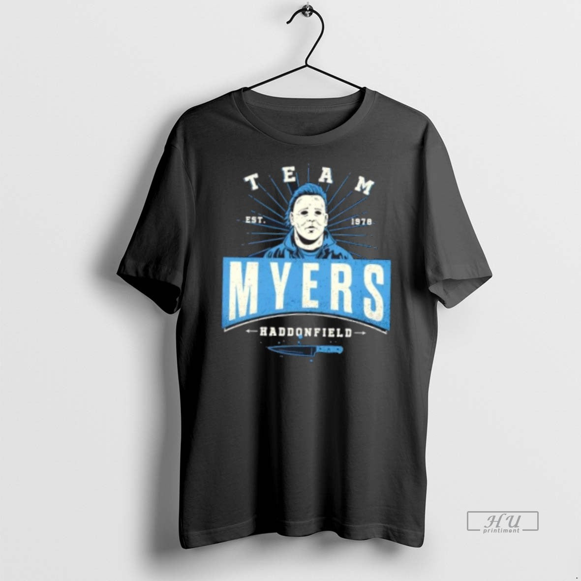 Trending Team Knife Michael Myers Haddonfield Est 1978 Graphic Tee Shirt Sweater