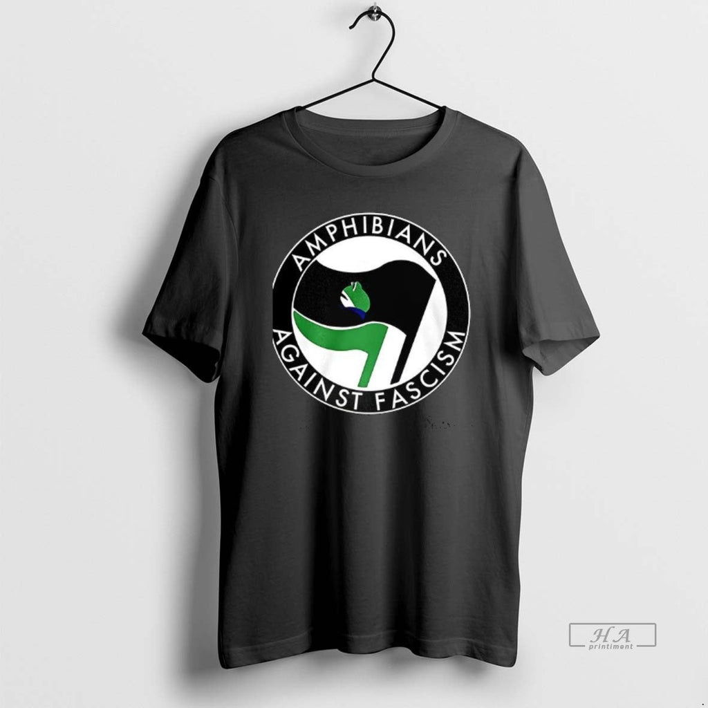 Trendy Amphibians Against Fascism Frog Flag