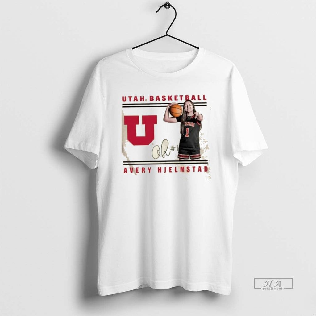 Trendy Avery Hjelmstad Utah Women Basketball Signature