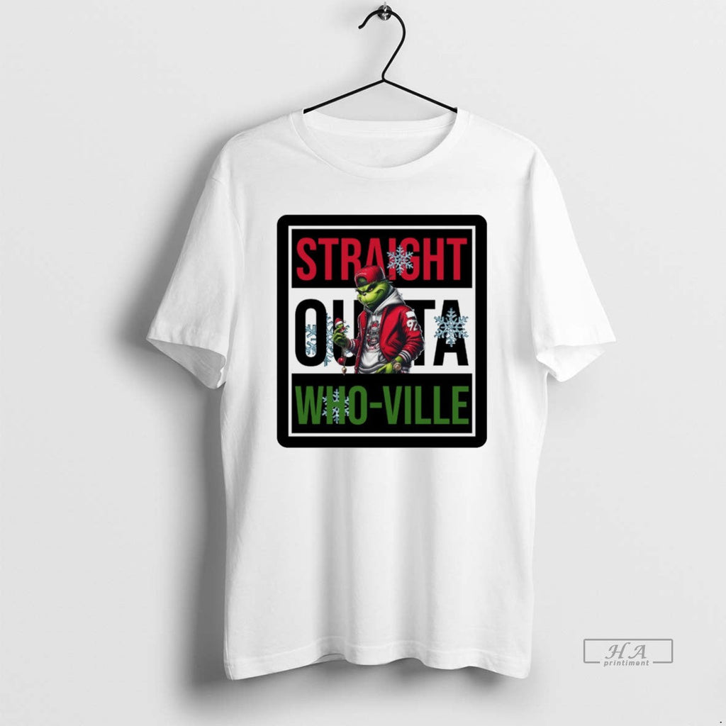 Trendy Grinch Straight Outta Whoville Christmas White