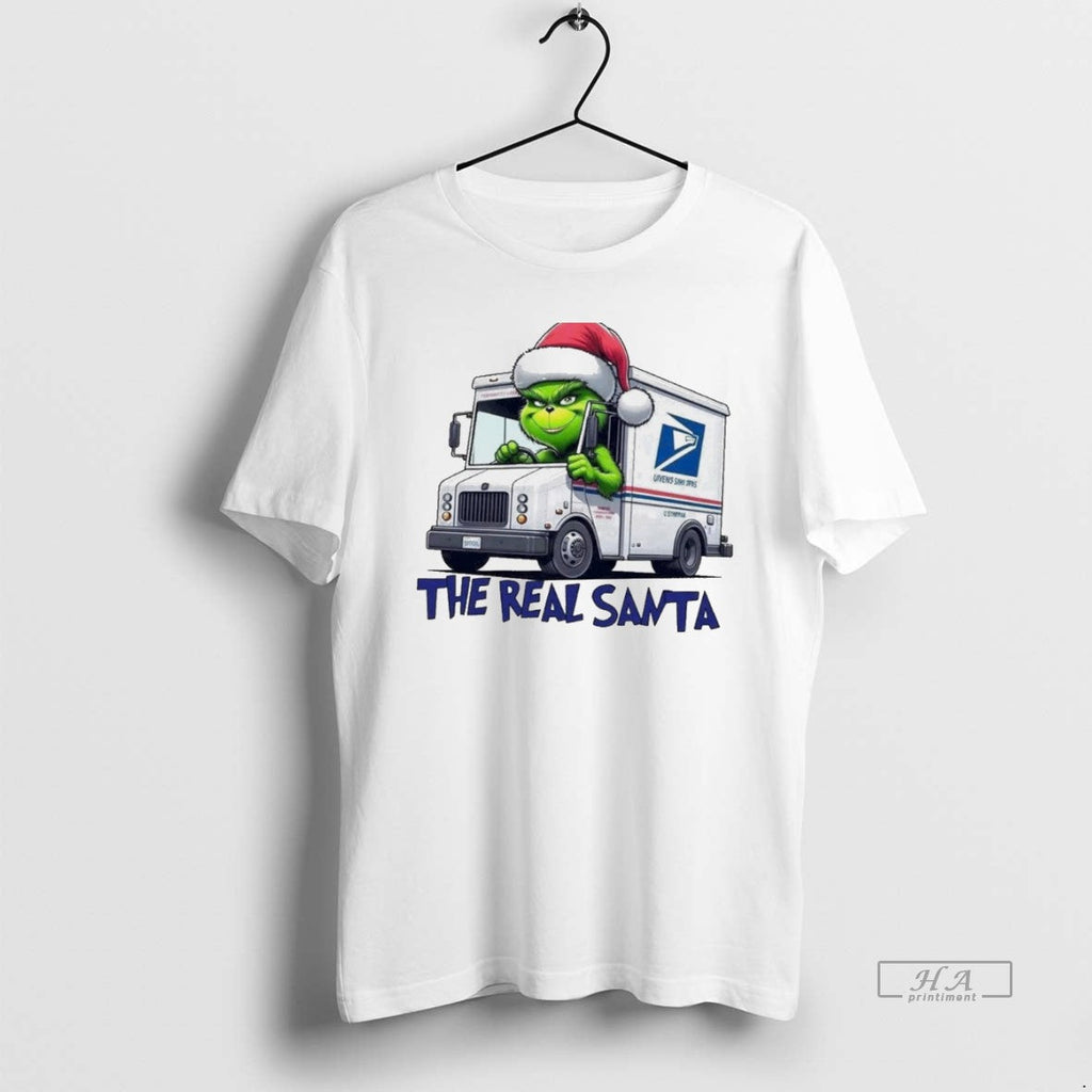Trendy Grinch The Real Santa Christmas White