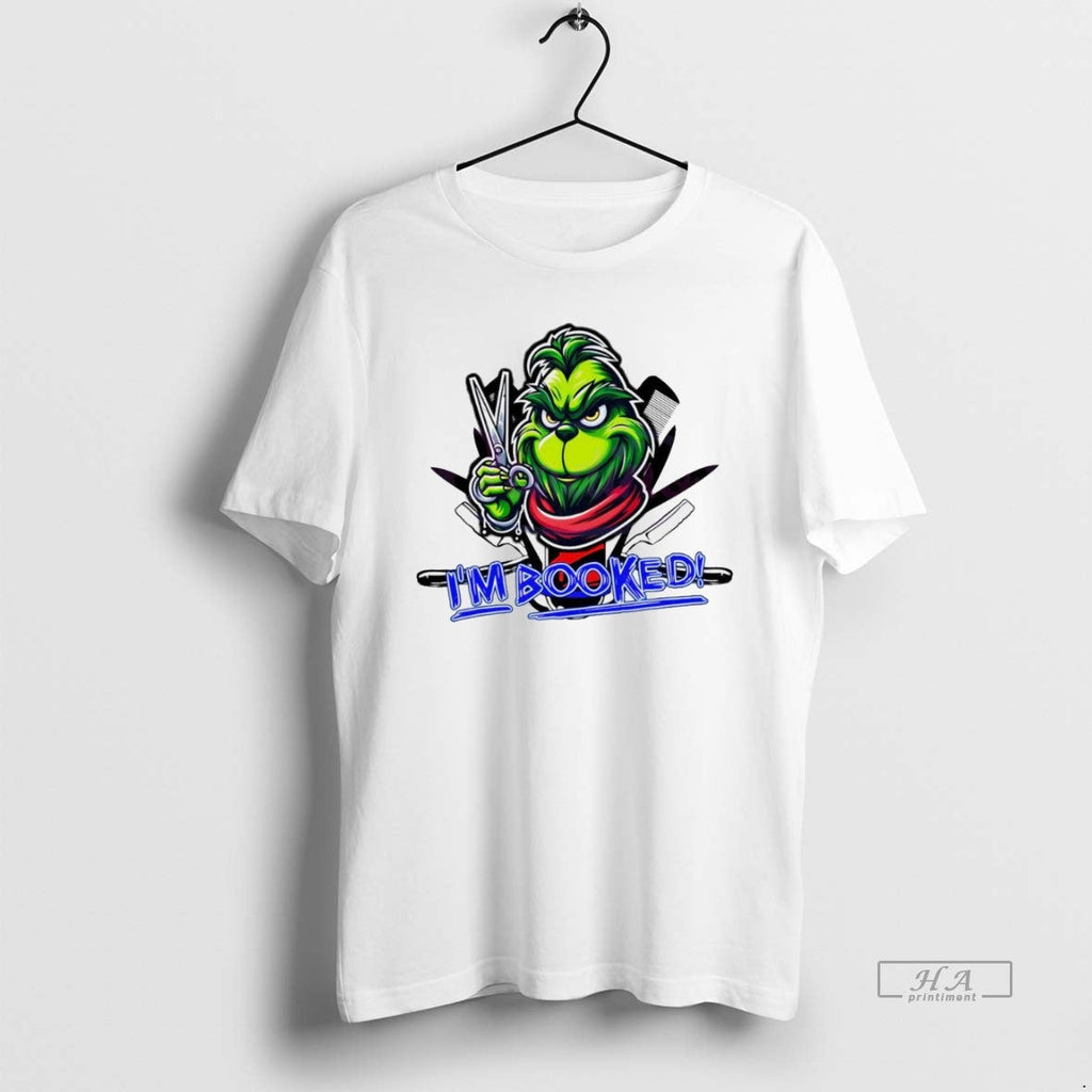 Trendy Im Booked Christmas Grinch Hair Stylist White