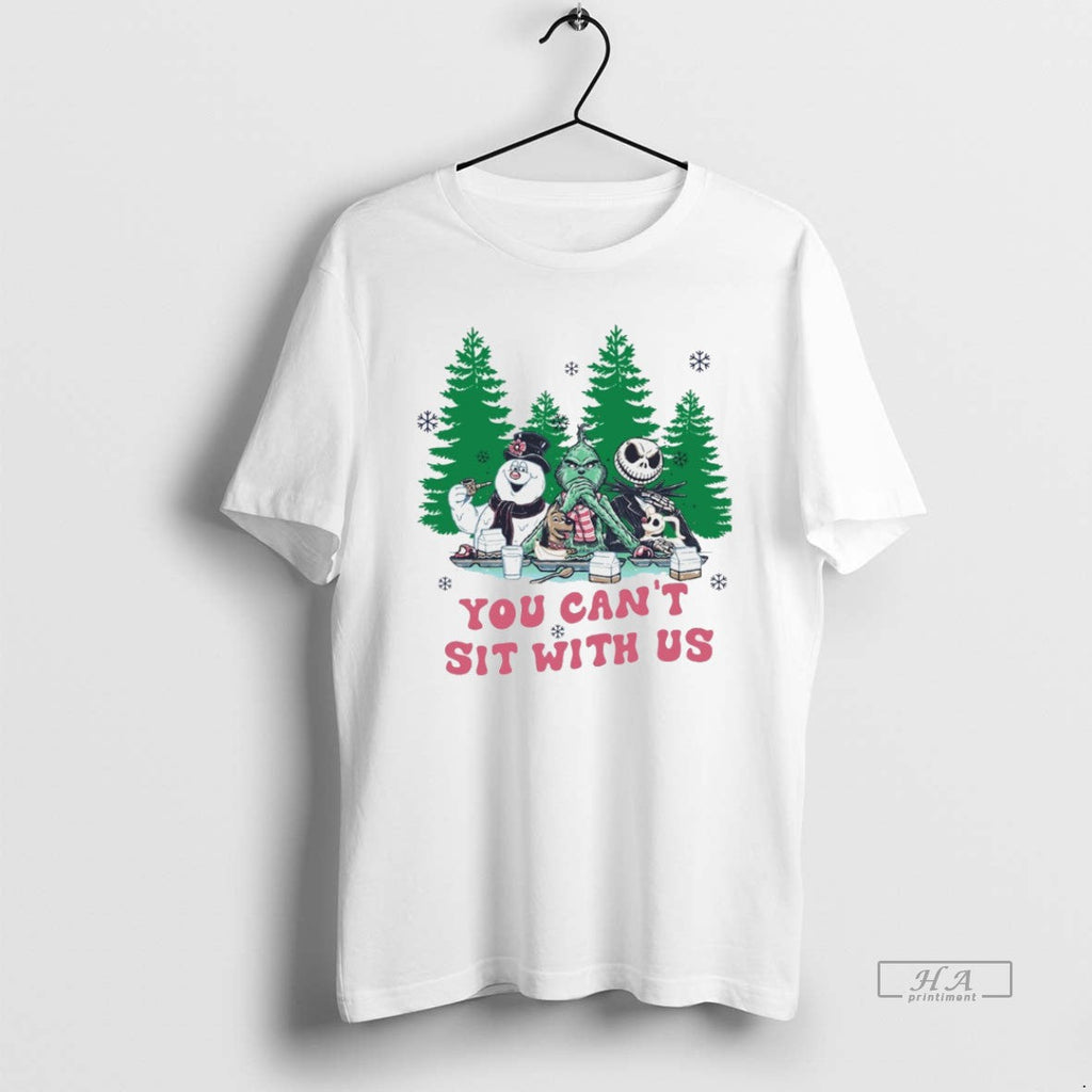 Trendy Jack Frost The Grinch Jack Skellington You Cant Sit With Us Christmas White Tee
