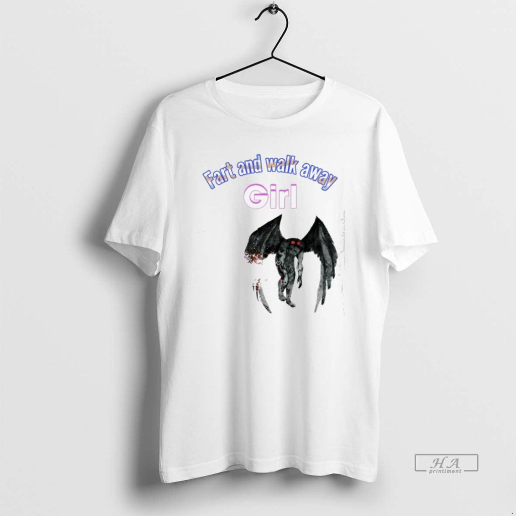 Trendy Mothman Fart And Walk Away Girl