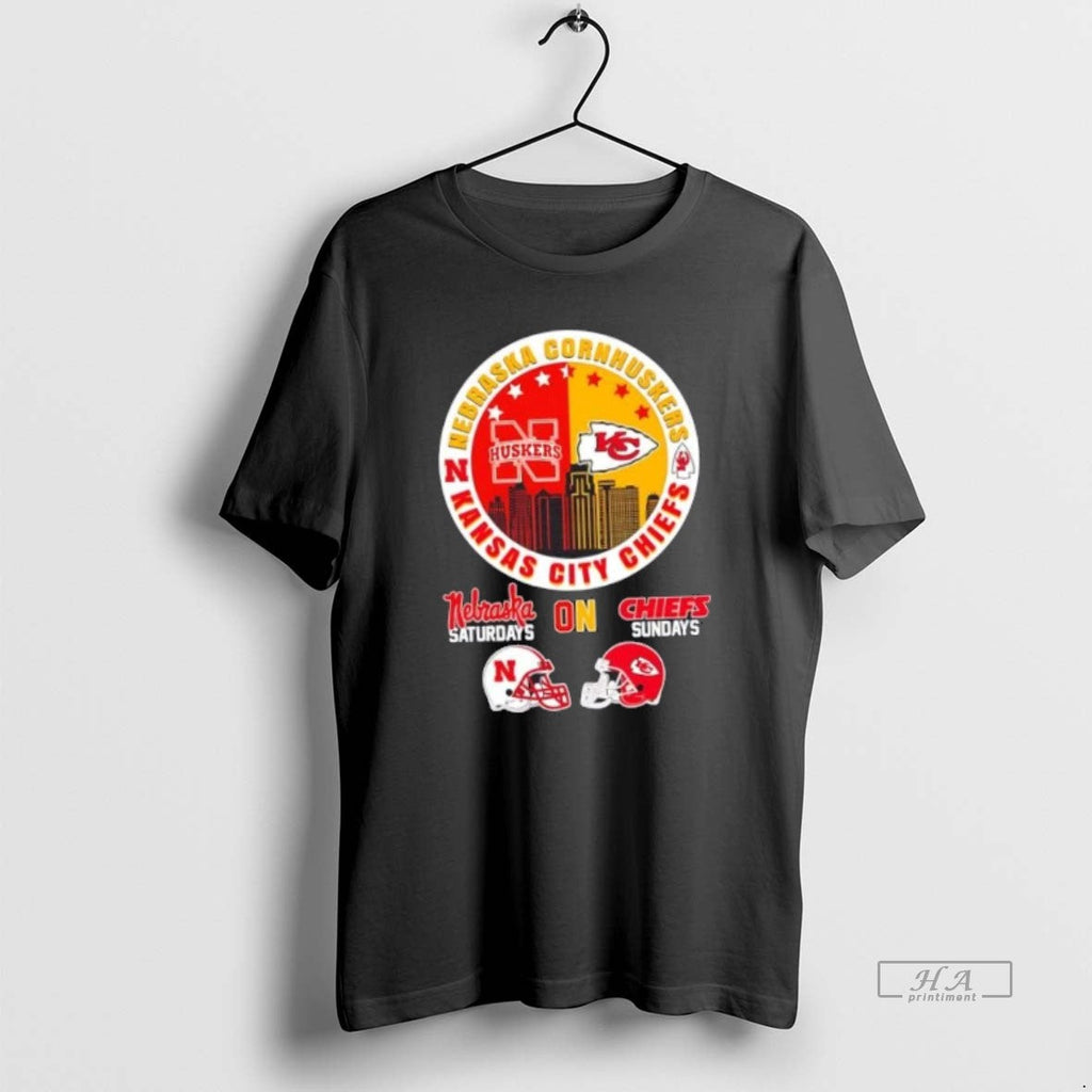 Trendy Nebraska Cornhuskers Saturdays On Kansas City Chiefs Sundays Football Skyline