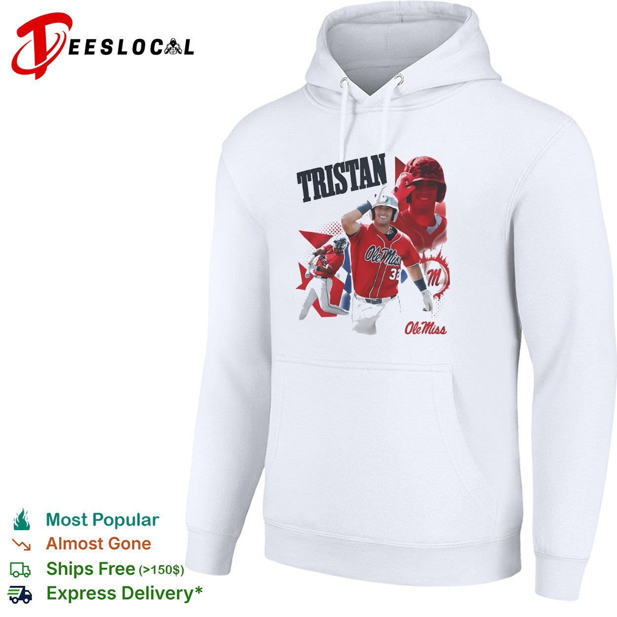 Tristan Ole Miss Rebels softball shirt