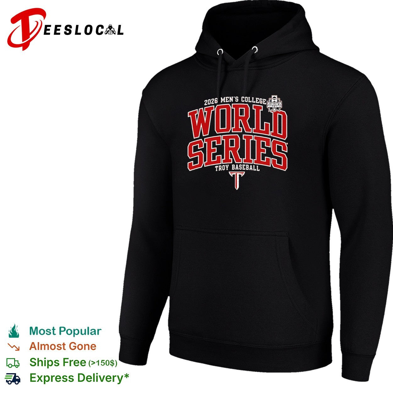 Troy Trojans Mens College World Series 2026 logo shirt