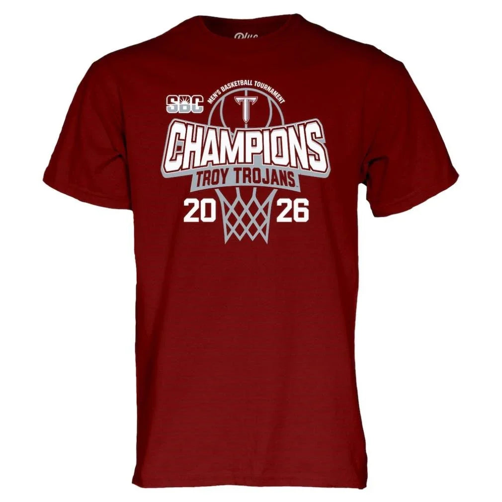 Troy University Trojans 2026 Sun Belt Men’s Basketball Tournament Champions Shirt
