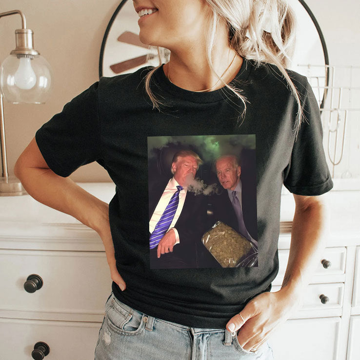 Trump And Biden Smoking Weed Shirt