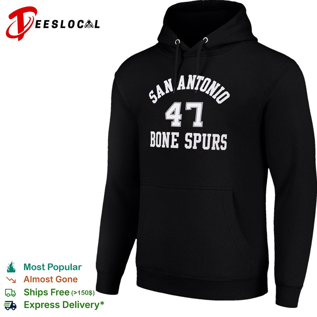 Trump wearing San Antonio 47 Bone Spurs shirt