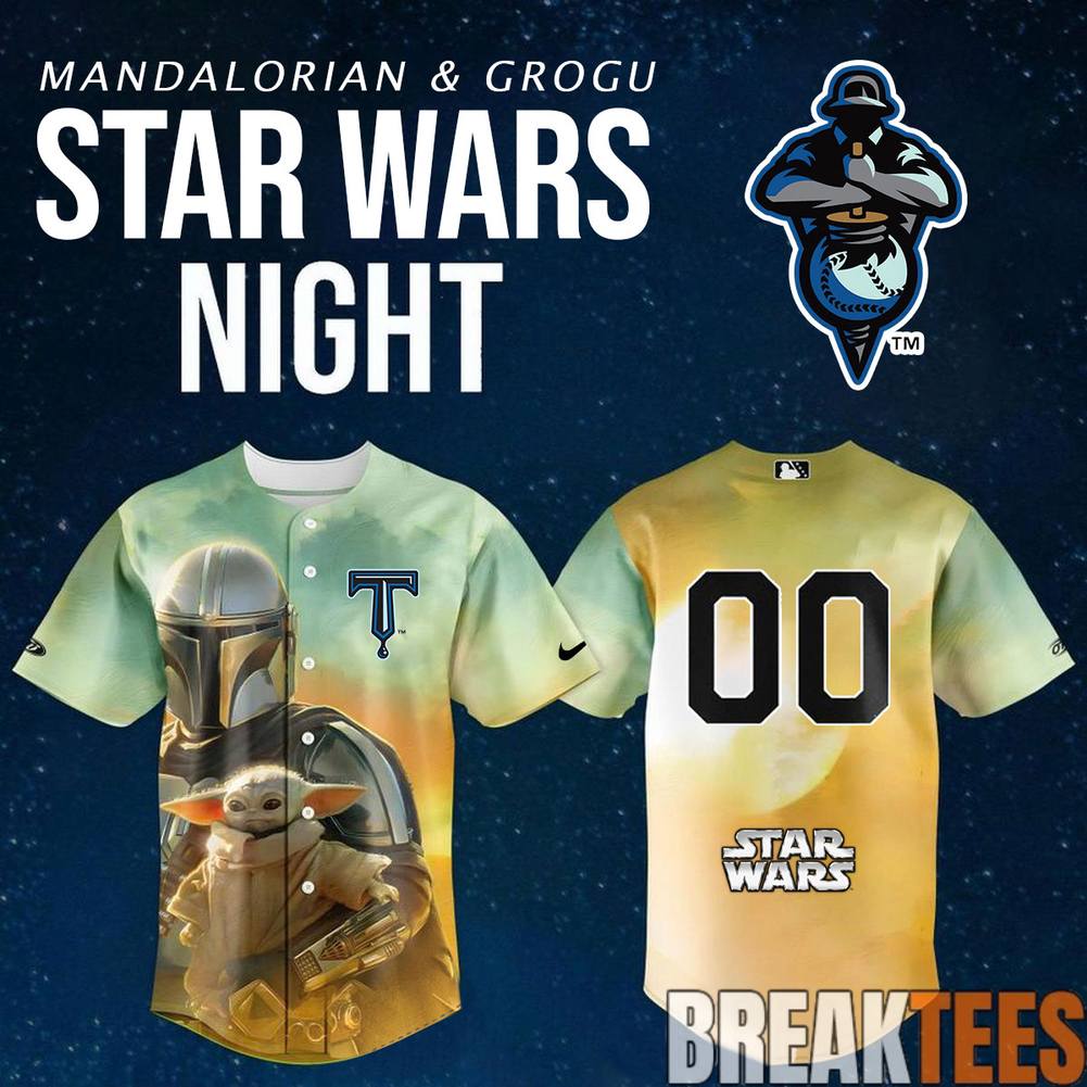 Tulsa Drillers x Star Wars Night Mandalorian Grogu Custom Baseball Jersey