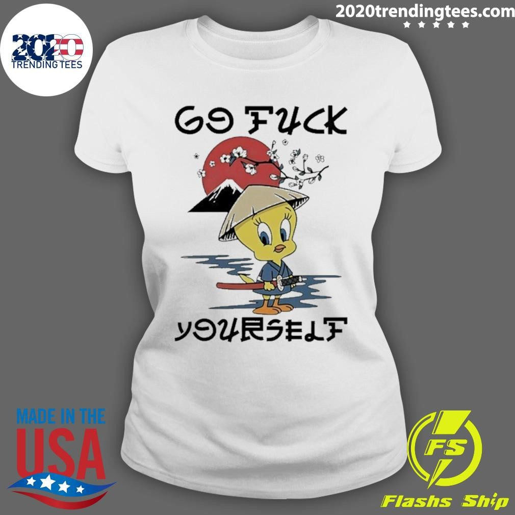 Tweety Bird Looney Tunes Samurai Go Fuck Shirt