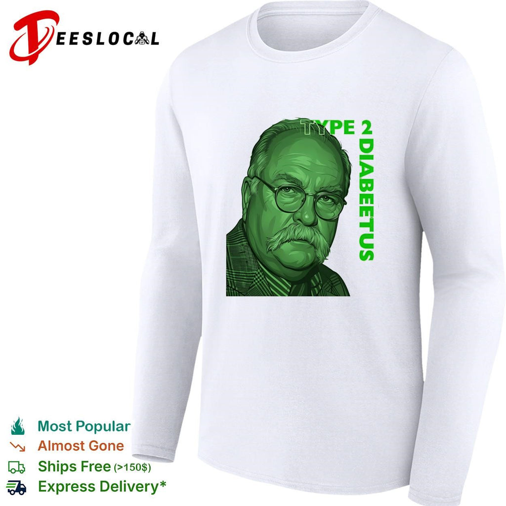 Type 2 diabeetus portrait meme text shirt