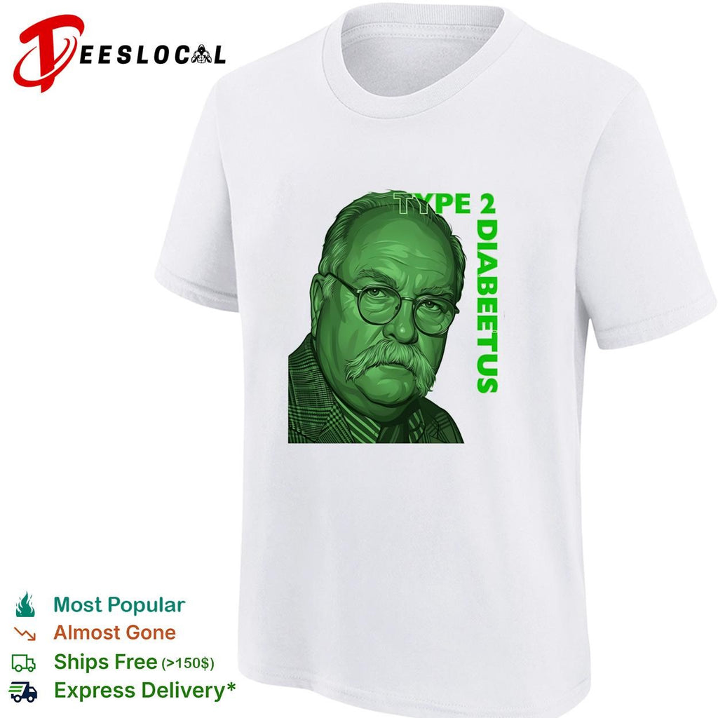 Type 2 diabeetus portrait meme text shirt
