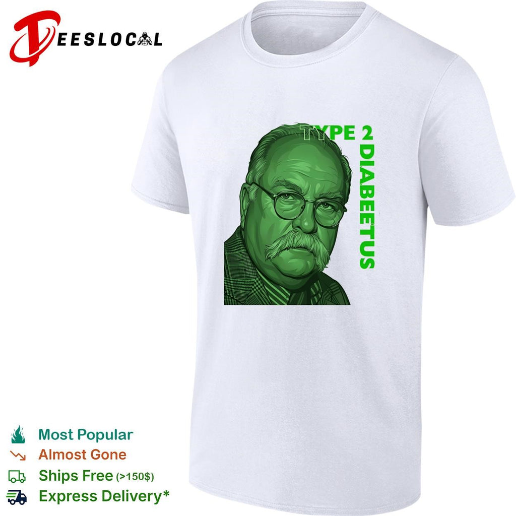 Type 2 diabeetus portrait meme text shirt