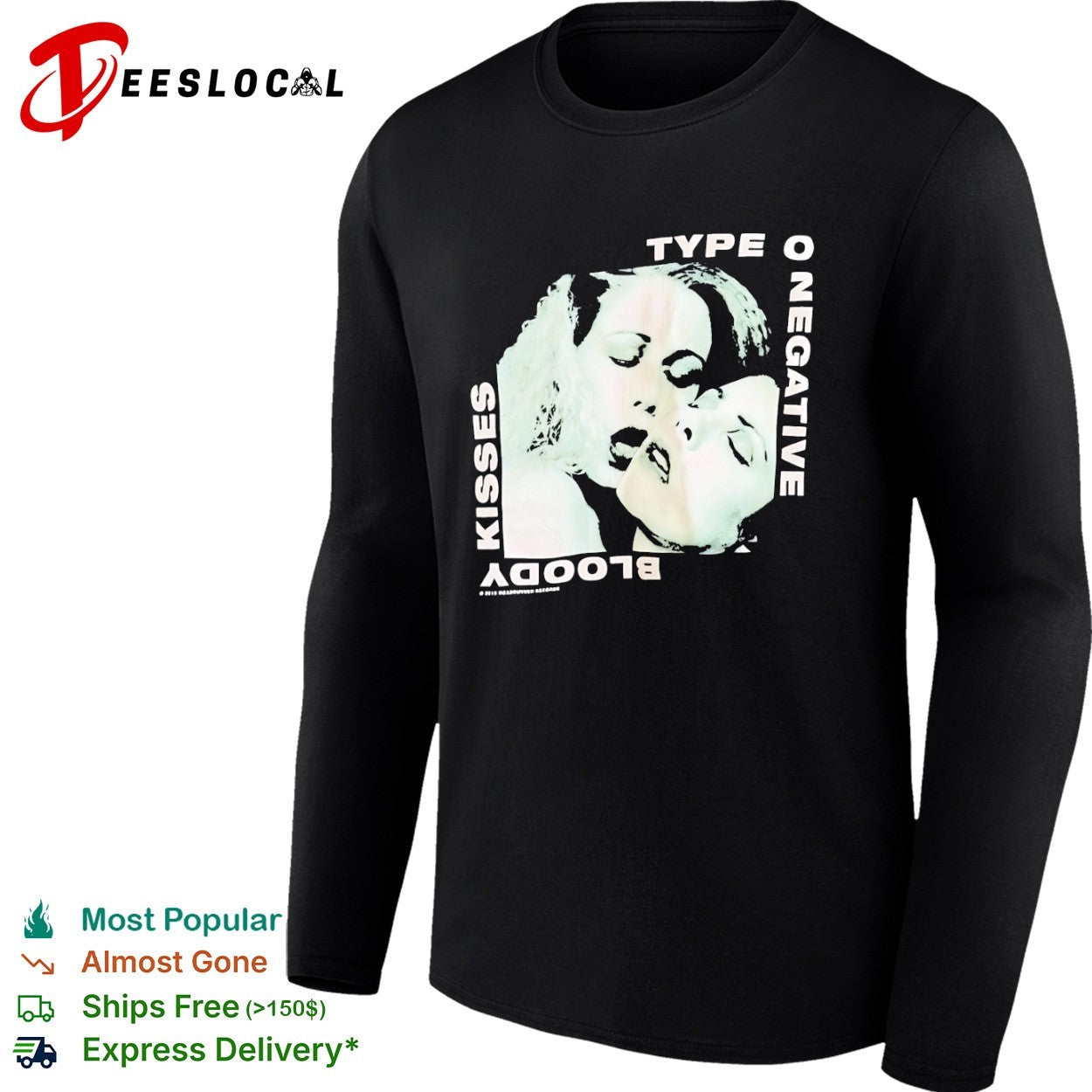 Type O Negative bloody kisses two faces shirt