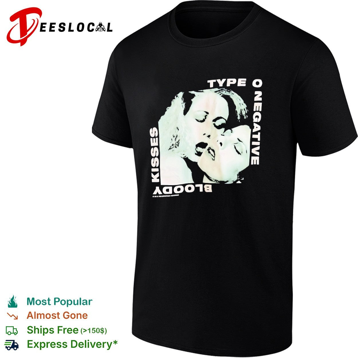 Type O Negative bloody kisses two faces shirt