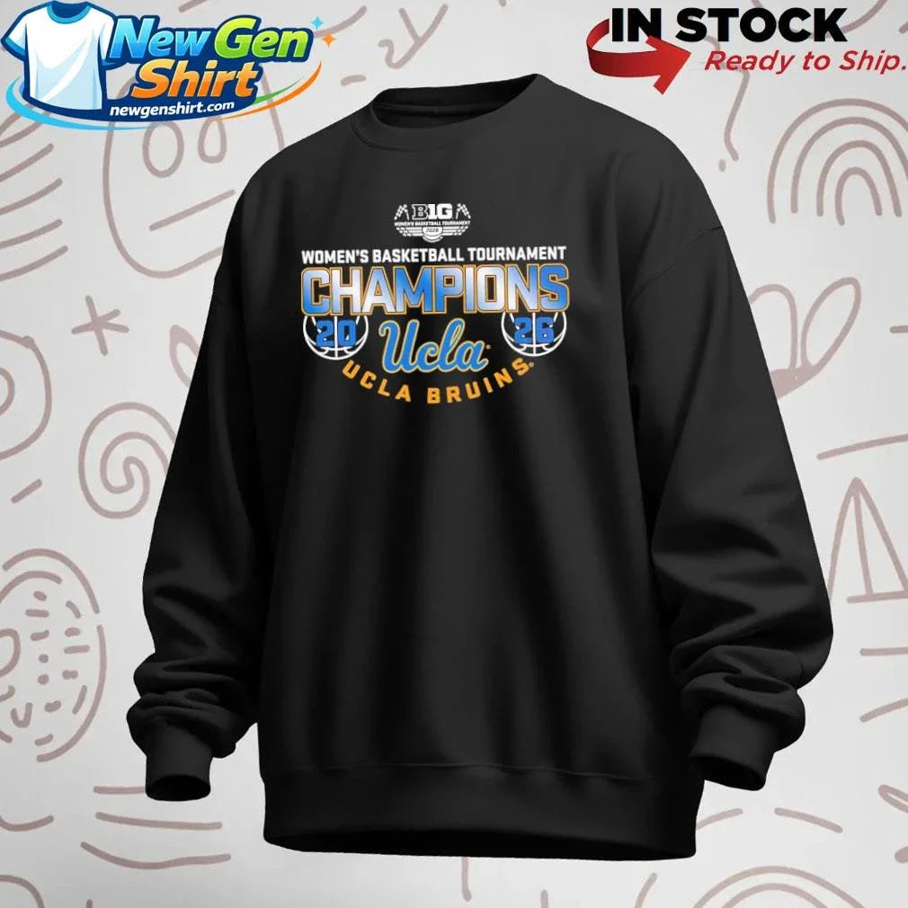 UCLA Bruins Women’s Basketball Back To Back Big 10 Tournament Champions Locker Room Shirt