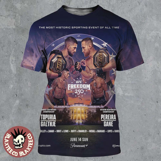 UFC Freedom 250 White House Official Poster On June 14 2026 All Over Print Shirt