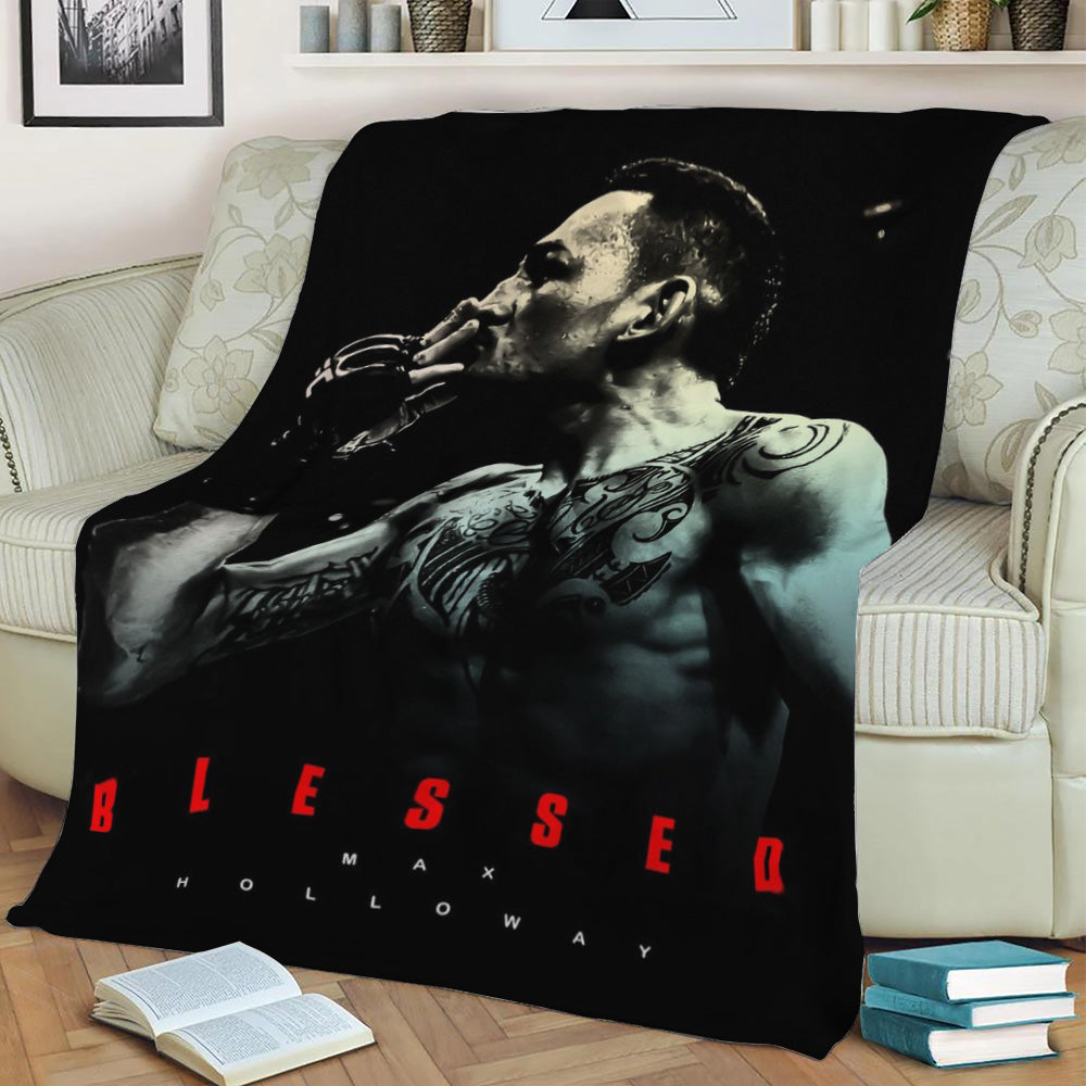 UFC MMA Max Holloway Fleece Throw Blanket
