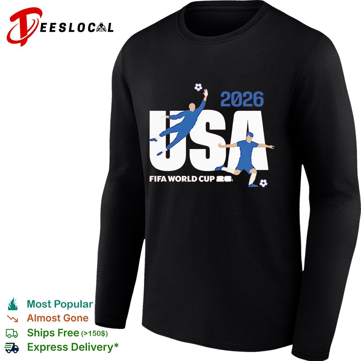 USA 2026 FIFA World Cup soccer player and goalkeeper shirt