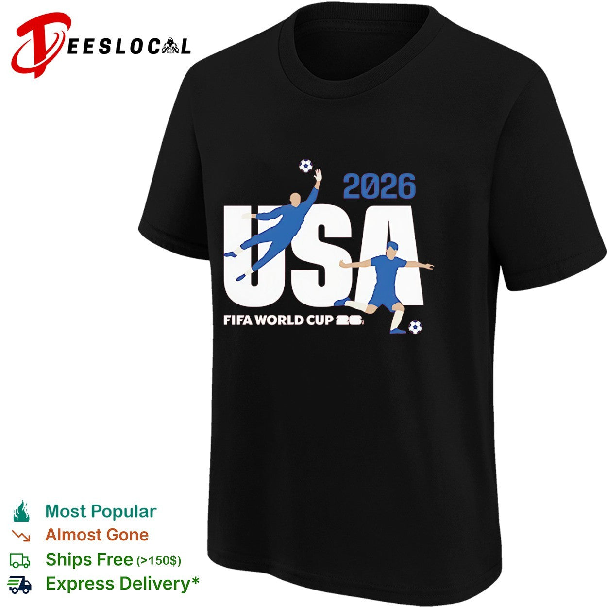 USA 2026 FIFA World Cup soccer player and goalkeeper shirt