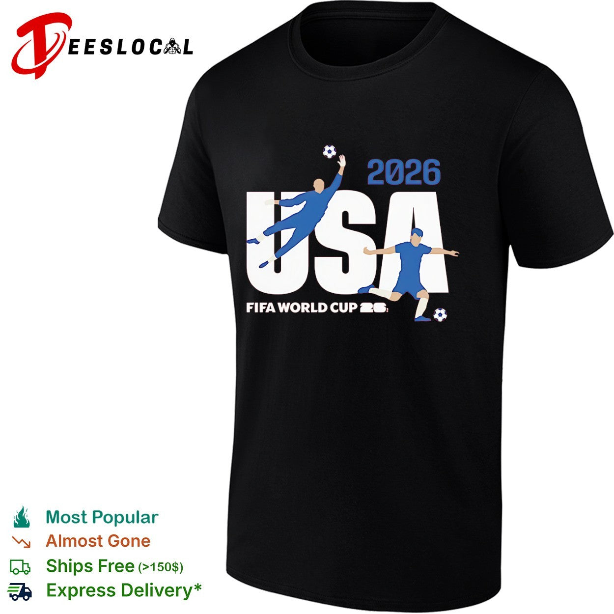 USA 2026 FIFA World Cup soccer player and goalkeeper shirt