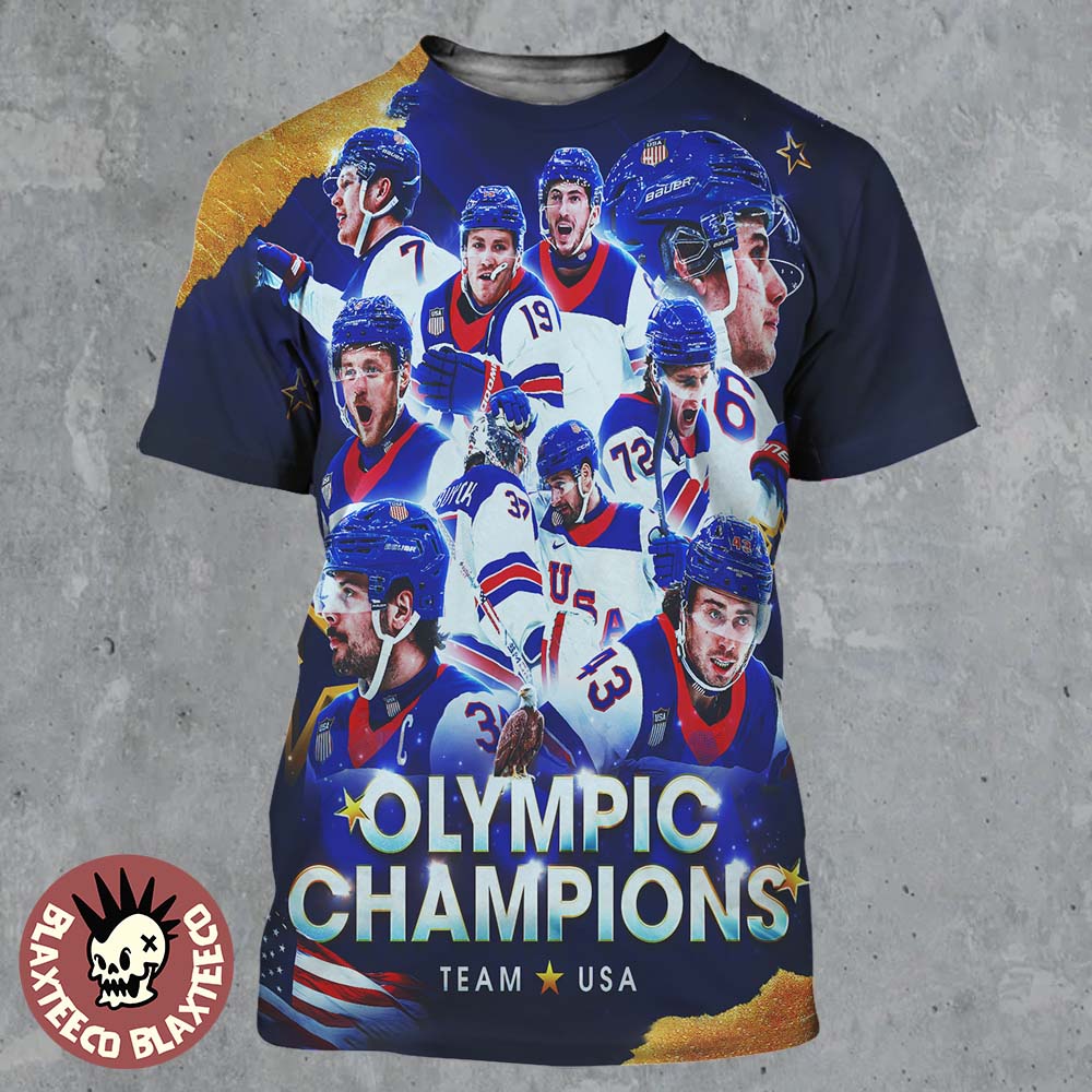 USA Men’s Olympic Hockey Team Winter Olympic Milano Cortina 2026 Gold Medal Champions All Over Print Shirt