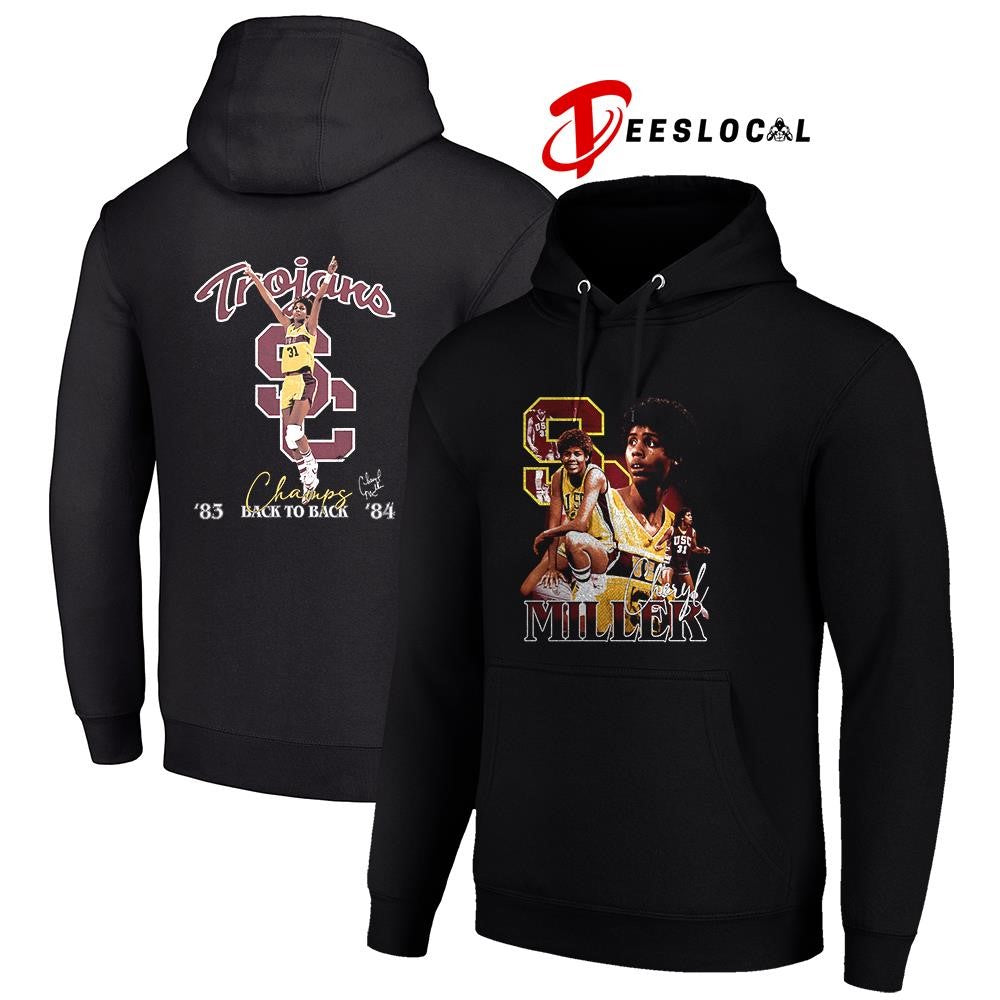 USC Trojans Sheryl Miller champs back to back vintage signature shirt