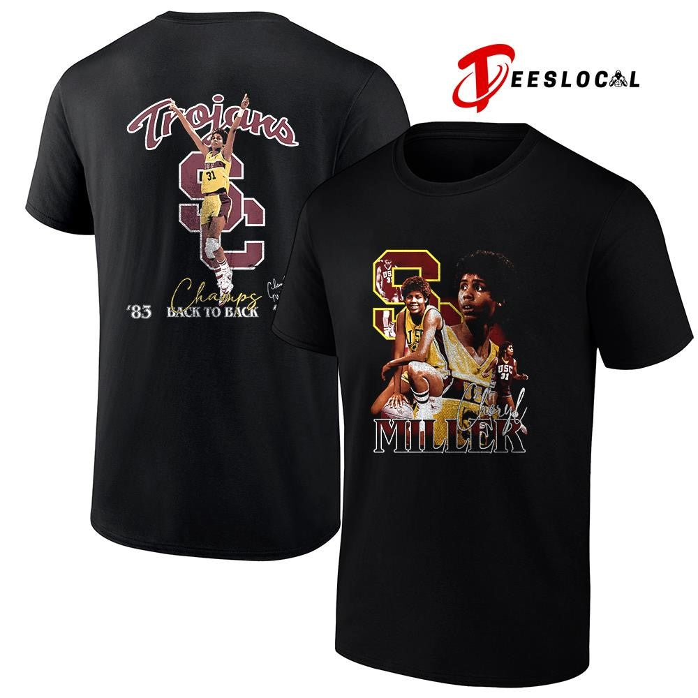 USC Trojans Sheryl Miller champs back to back vintage signature shirt
