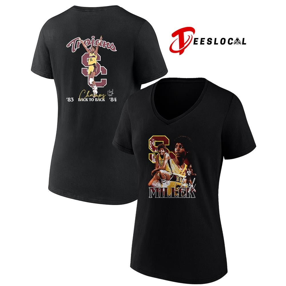USC Trojans Sheryl Miller champs back to back vintage signature shirt
