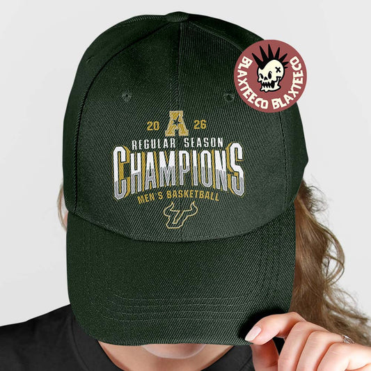 USF South Florida Bulls Men’s Basketball 2025 2026 ACC Regular Season Champions Locker Room Green Cap Hat Snapback