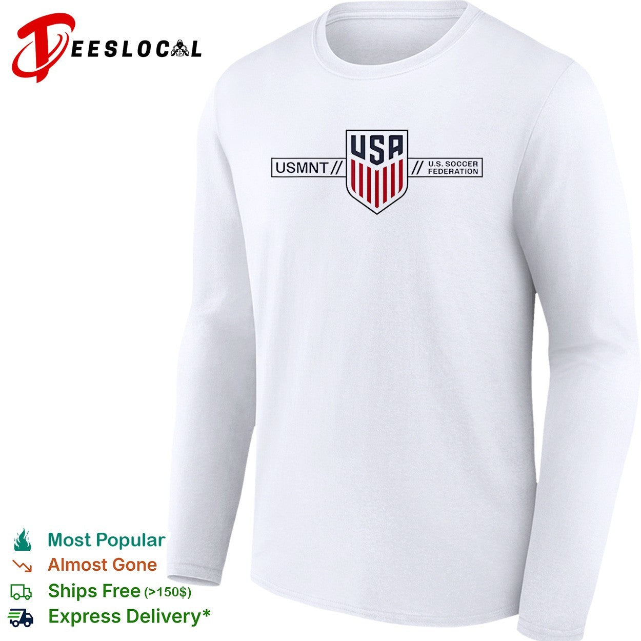 USMNT USA Soccer Federation national team crest bold logo shirt