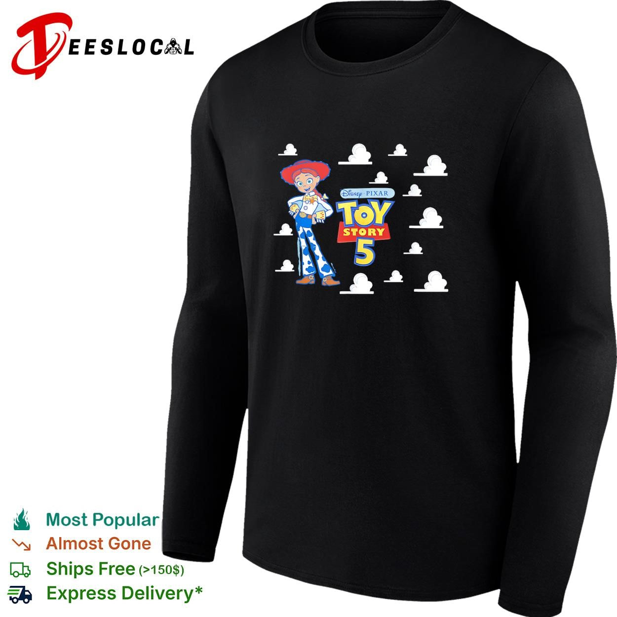 Disney Pixar Toy Story 5 Jessie cloud background poster shirt