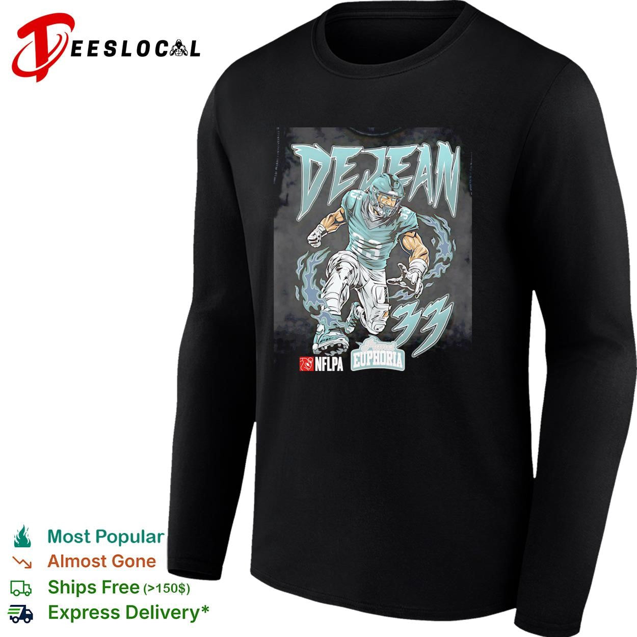 Cooper DeJean Philadelphia Eagles number 33 NFLPA Planet Euphoria graphic art shirt