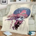 Ukiyo e Nezuko Fleece Throw Blanket