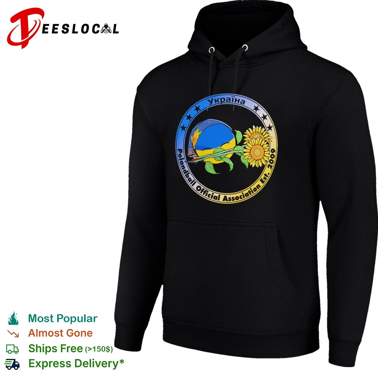 Ukraine Polandball Official Association Est 2009 Sunflower Headscarf Ukraine shirt