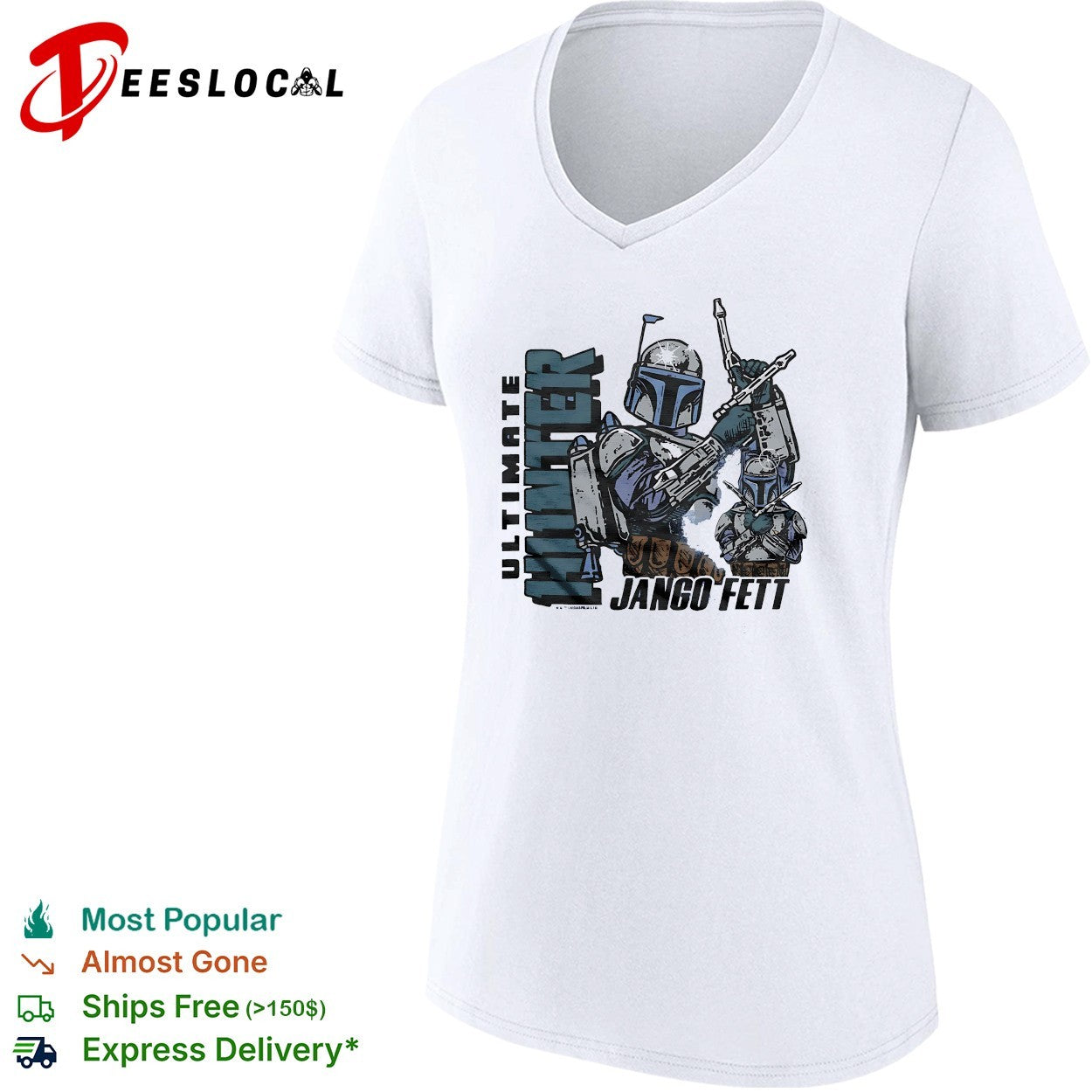 Ultimate Hunter Jango Fett Star Wars Mandalorian Bounty Hunter Character Fan shirt