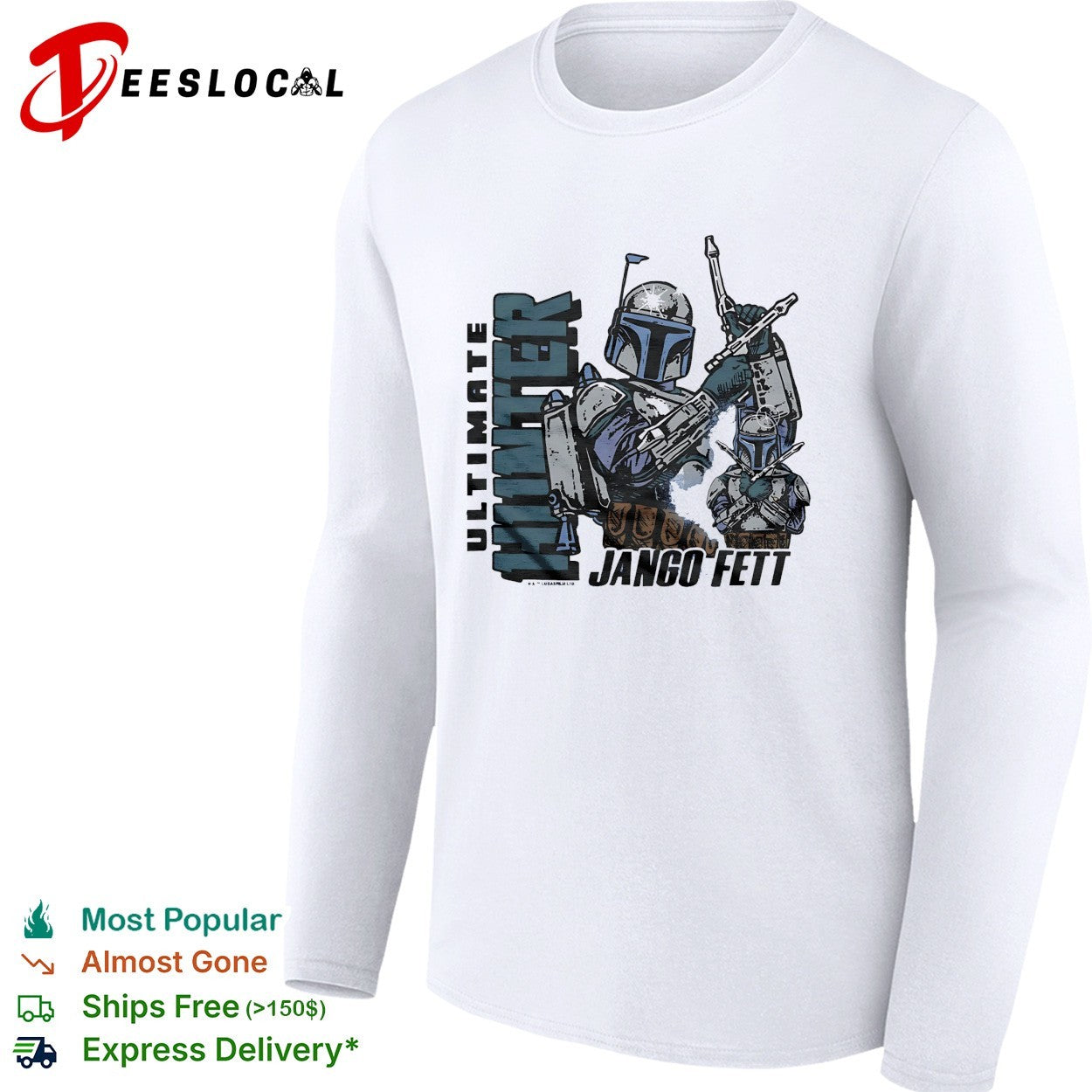 Ultimate Hunter Jango Fett Star Wars Mandalorian Bounty Hunter Character Fan shirt