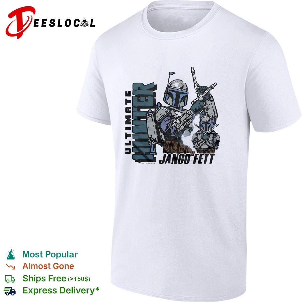 Ultimate Hunter Jango Fett Star Wars Mandalorian Bounty Hunter Character Fan shirt