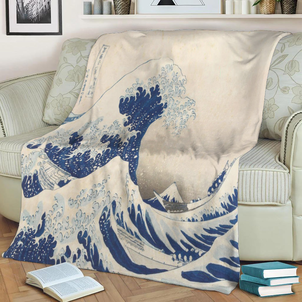 Under the Wave Fleece Throw Blanket