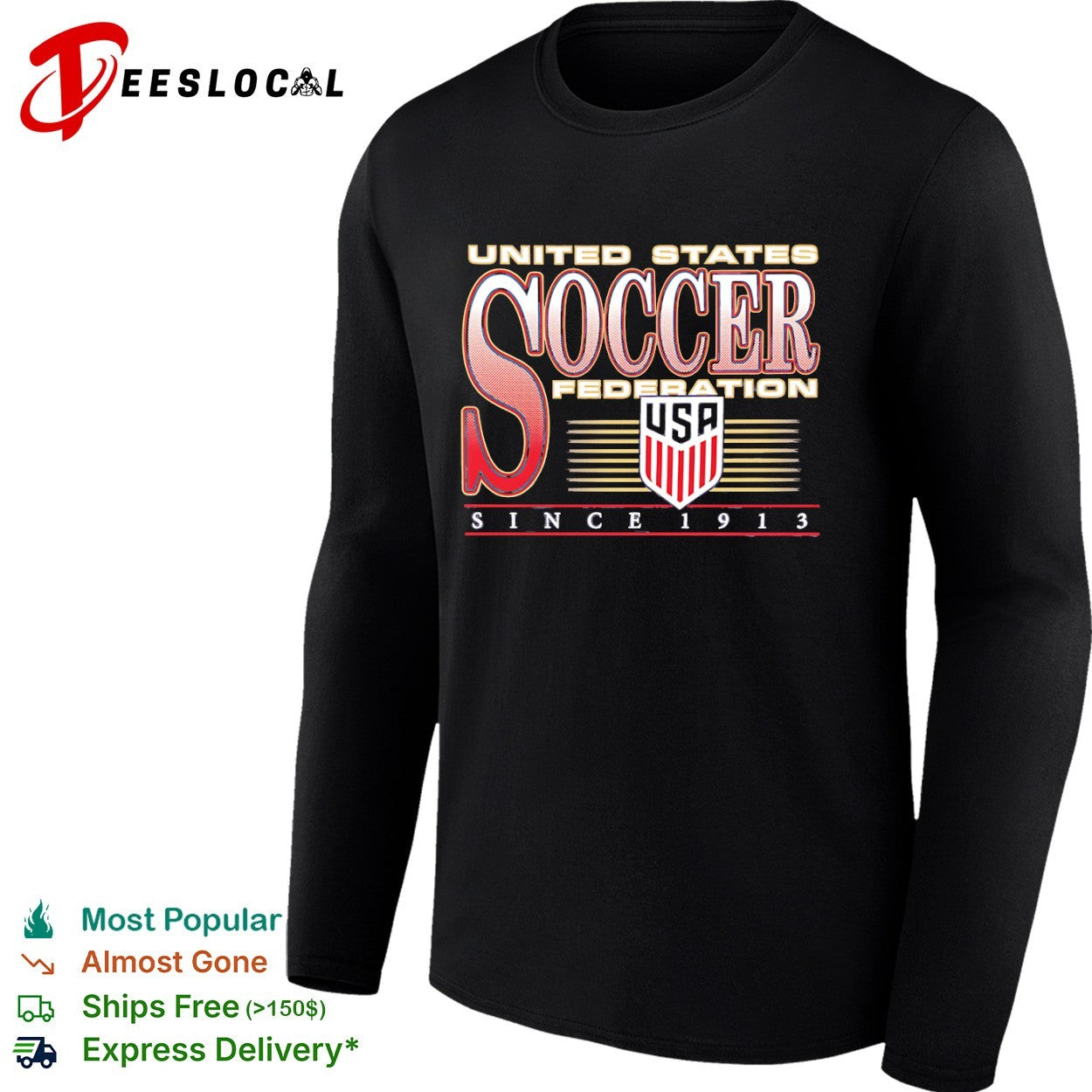 United States Soccer Federation USA since 1913 soccer logo shirt