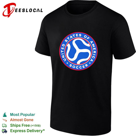 United States of America Soccer badge logo crest circle blue shirt